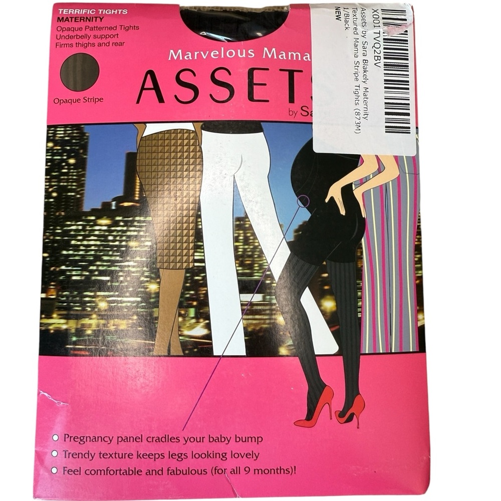 ASSETS by Sara Blakely Opaque Stripe Maternity Tights‎